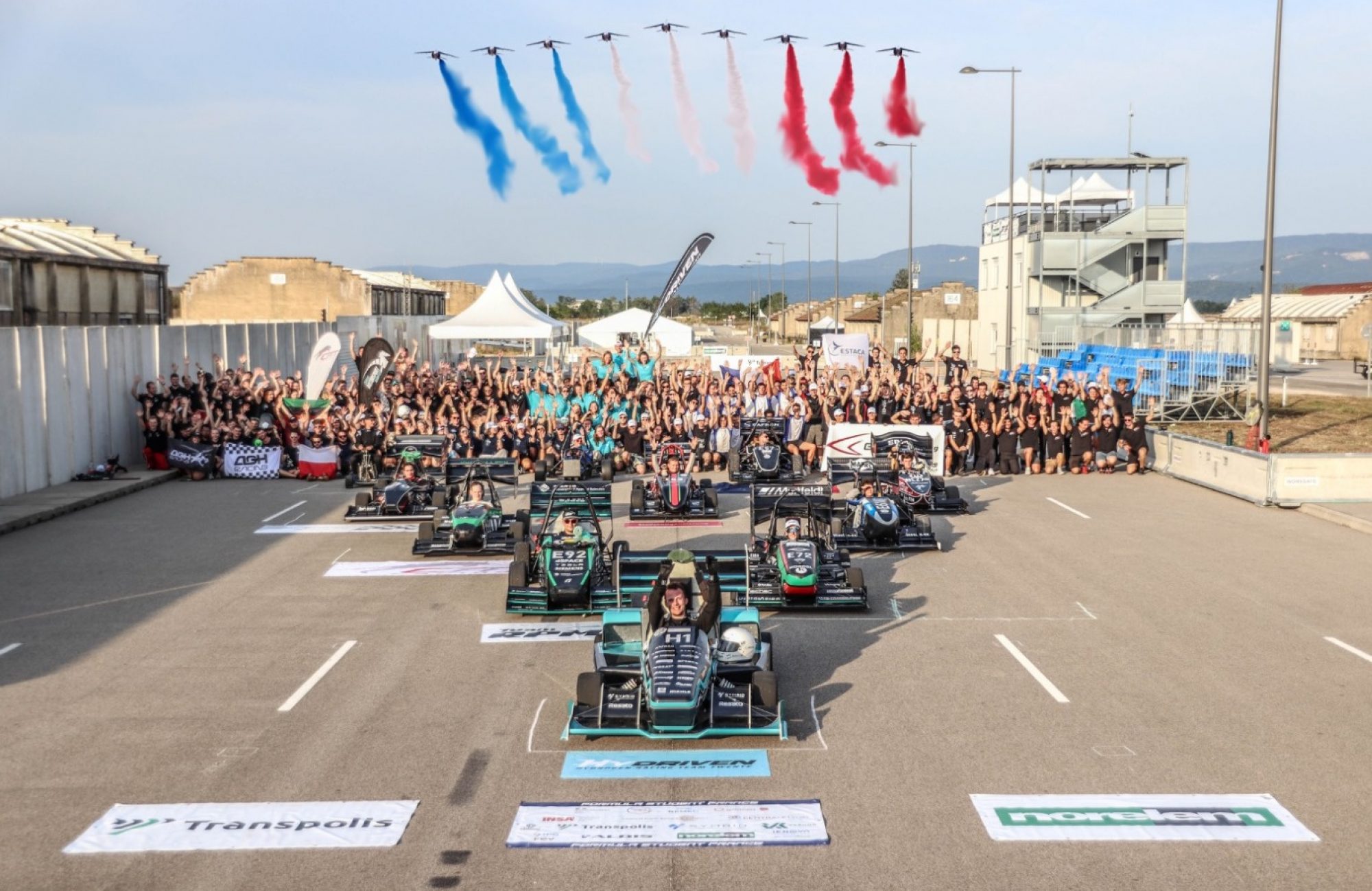 CNFS team with their Formula Student car
